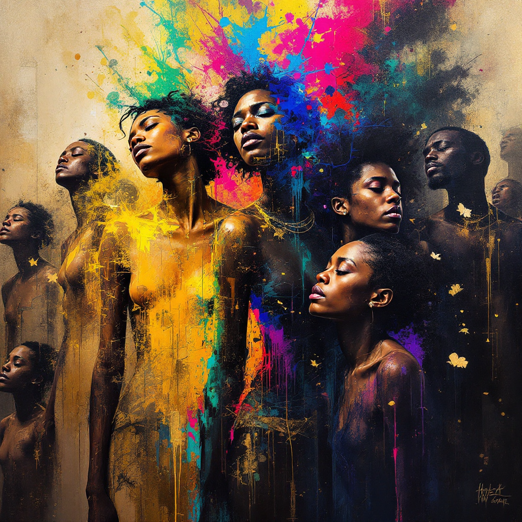 Painting titled Joy and Pain