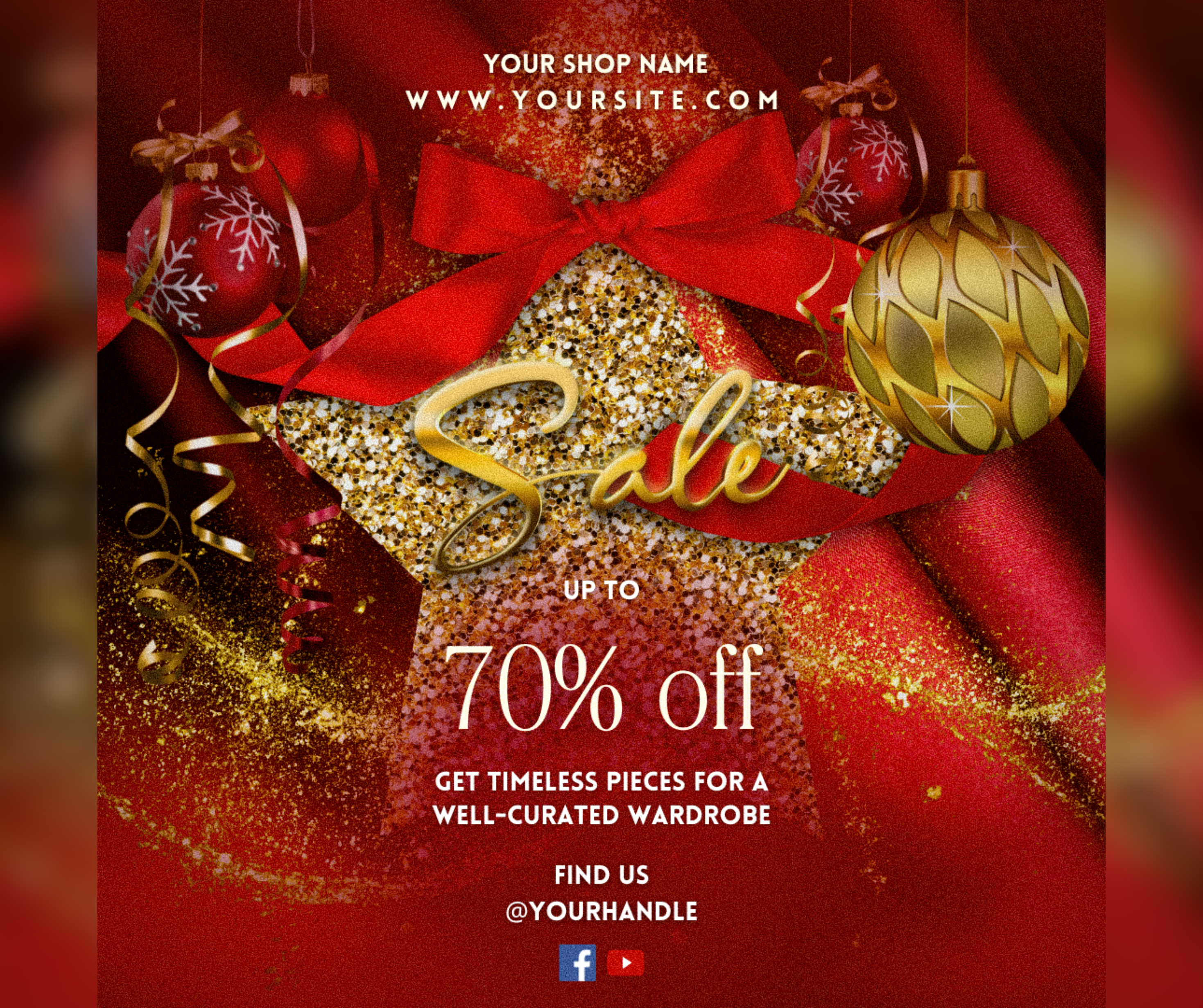 Christmas social media post template