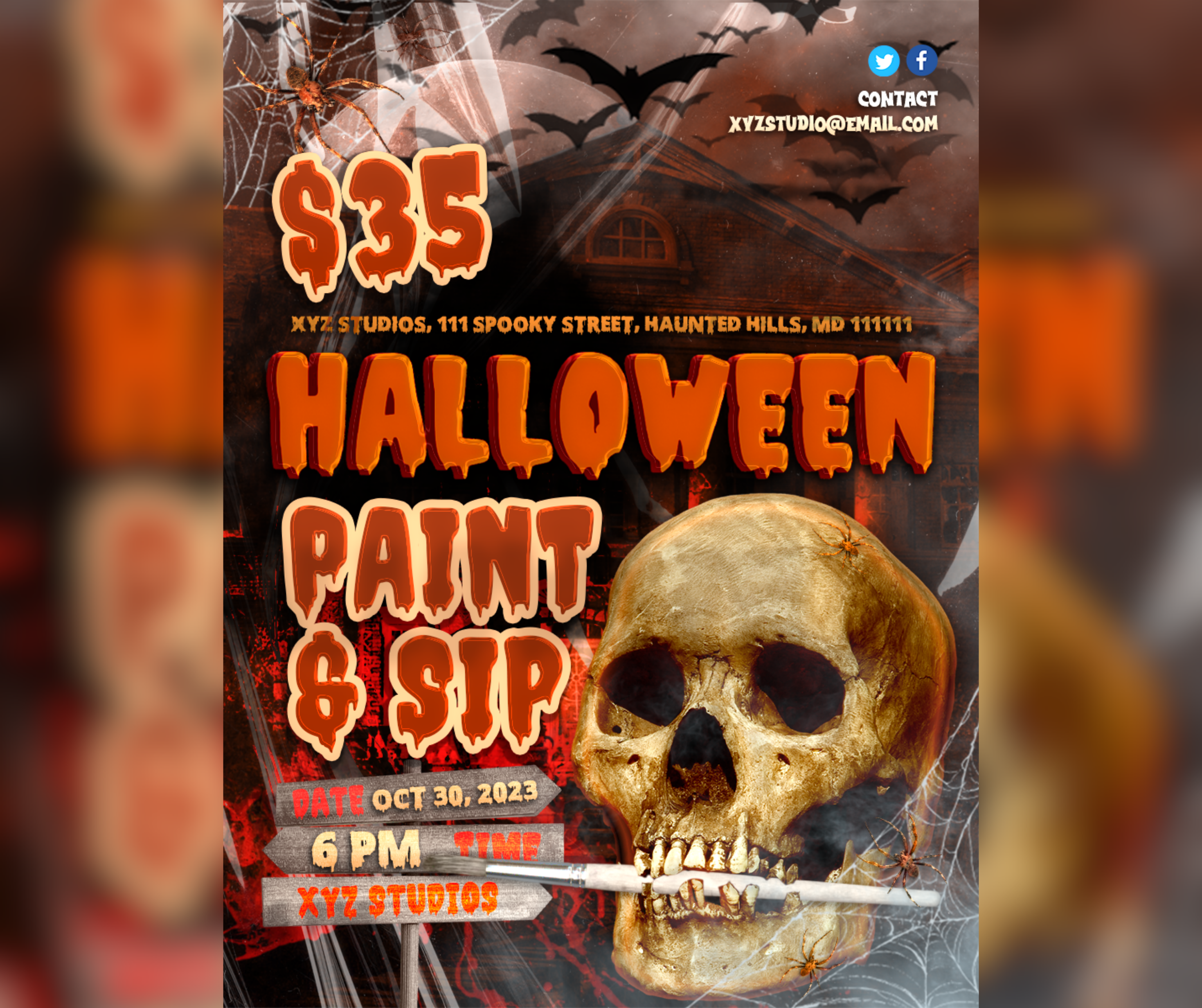 Halloween poster design artwork