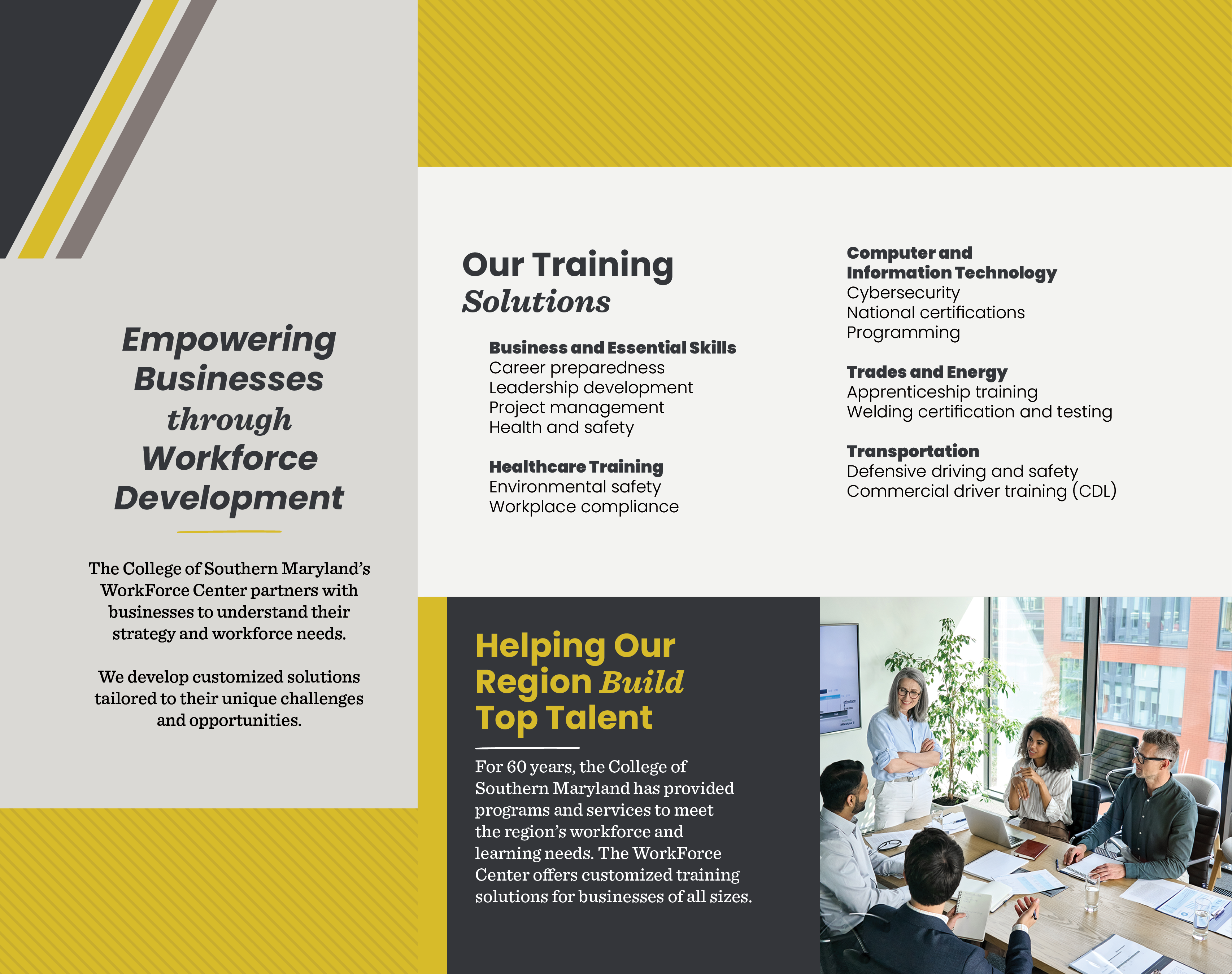 Workforce Center brochure back