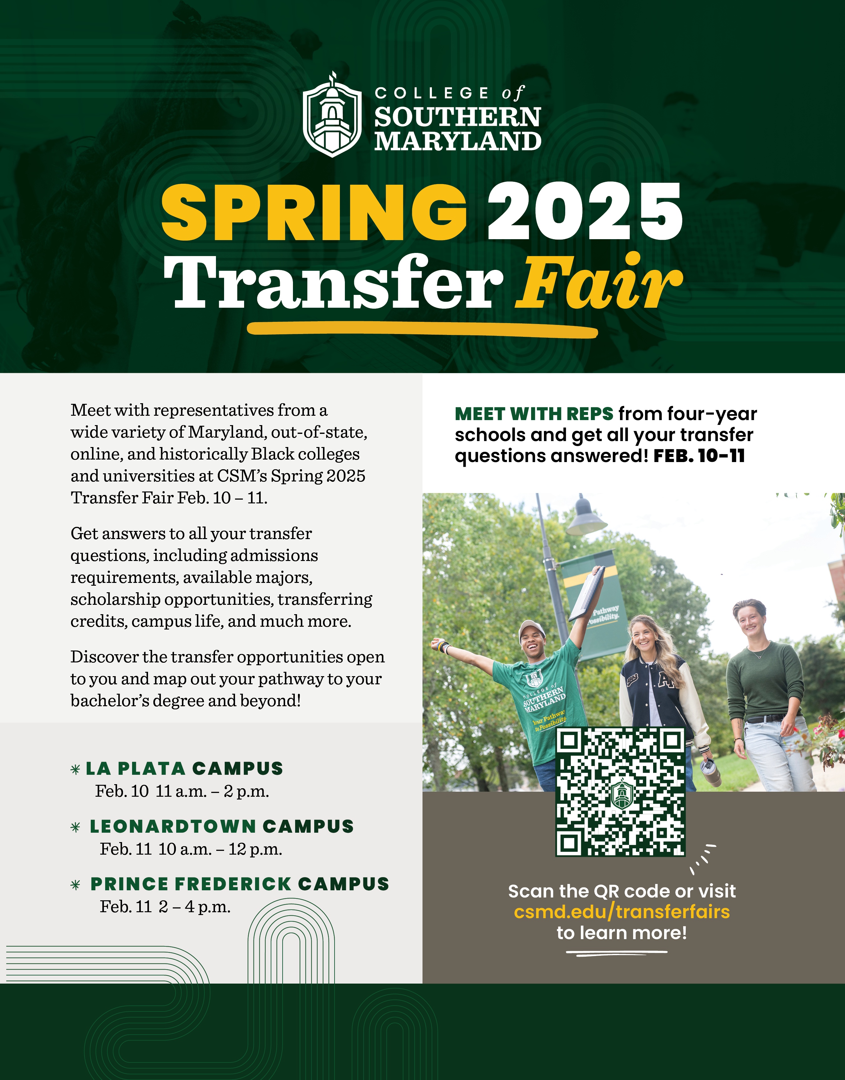 Spring 2025 Transfer Fair flyer